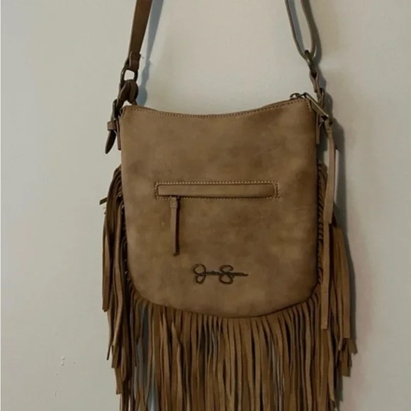 Jessica Simpson Brown Fringe Bag - Picture 1 of 11